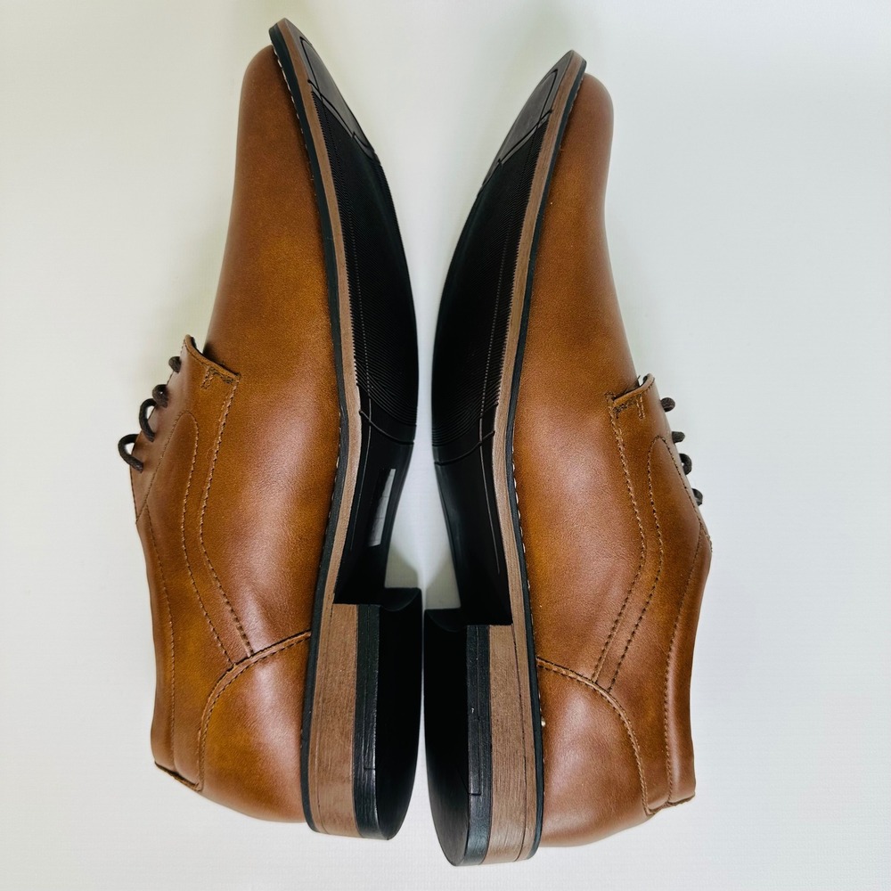 Perry Ellis Portfolio Alen Burnish Dress Shoes Mens Size‎ 9 Brown Lace Up - Picture 6 of 9